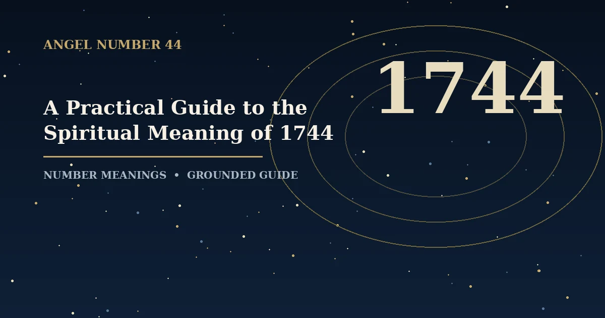 A Practical Guide to the Spiritual Meaning of 1744