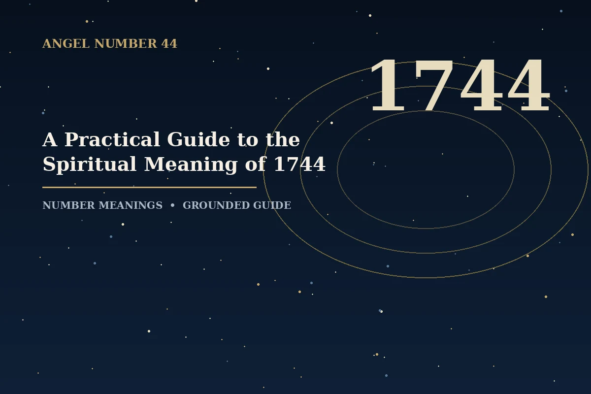 Illustrated guide to angel number 1744 meaning