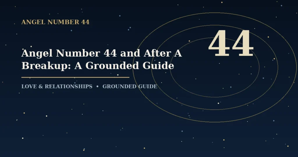 Angel Number 44 and After A Breakup: A Grounded Guide