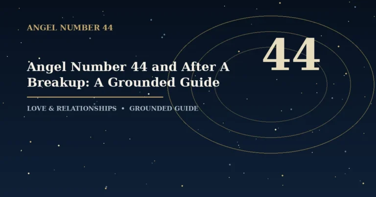 Angel Number 44 and After A Breakup: A Grounded Guide