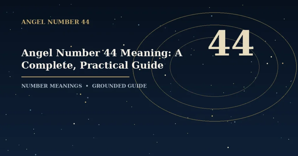 Angel Number 44 Meaning: A Complete, Practical Guide