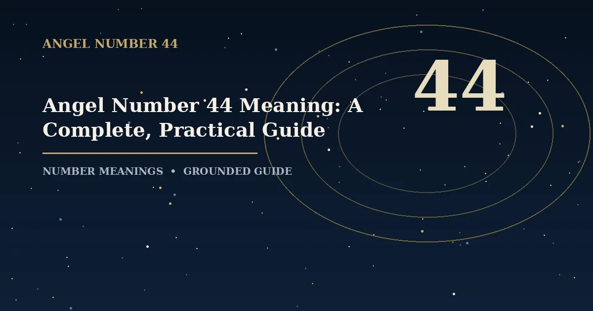 Angel Number 44 Meaning: A Complete, Practical Guide