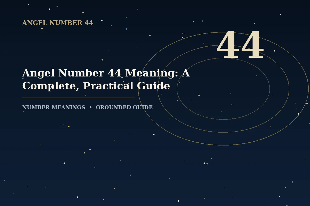 Illustrated guide to angel number 44 meaning