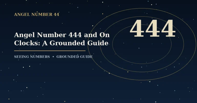 Angel Number 444 and On Clocks: A Grounded Guide