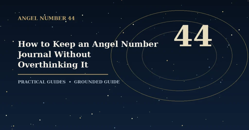 How to Keep an Angel Number Journal Without Overthinking It