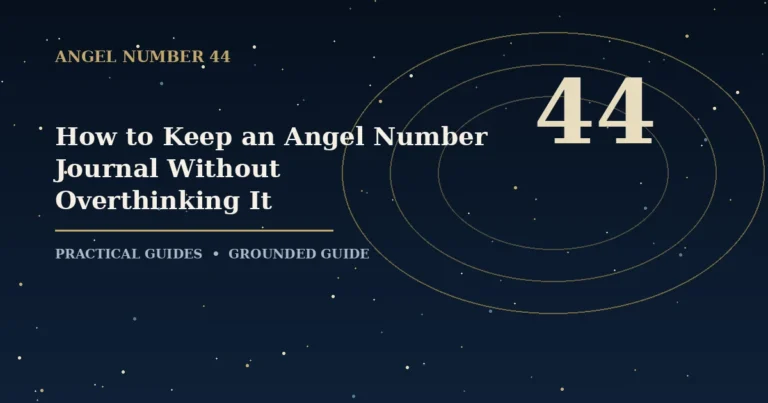 How to Keep an Angel Number Journal Without Overthinking It