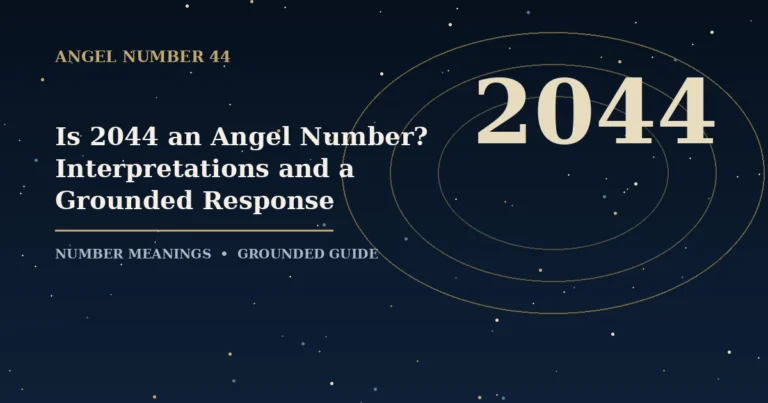 Is 2044 an Angel Number? Interpretations and a Grounded Response