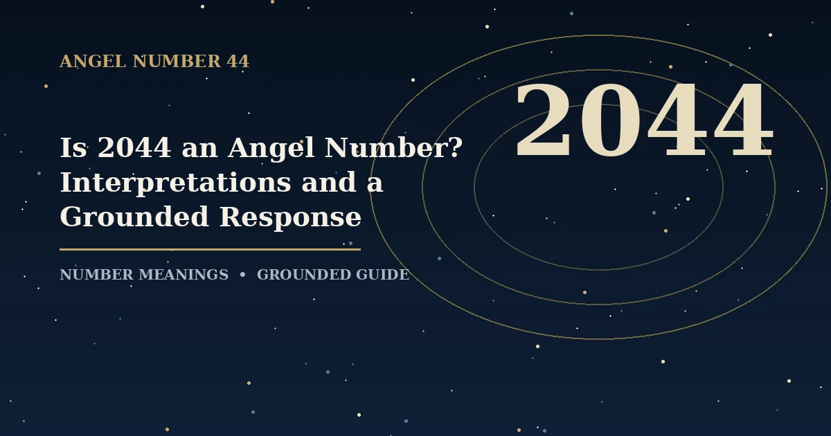 Is 2044 an Angel Number? Interpretations and a Grounded Response