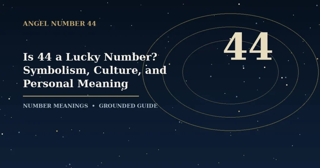 Is 44 a Lucky Number? Symbolism, Culture, and Personal Meaning