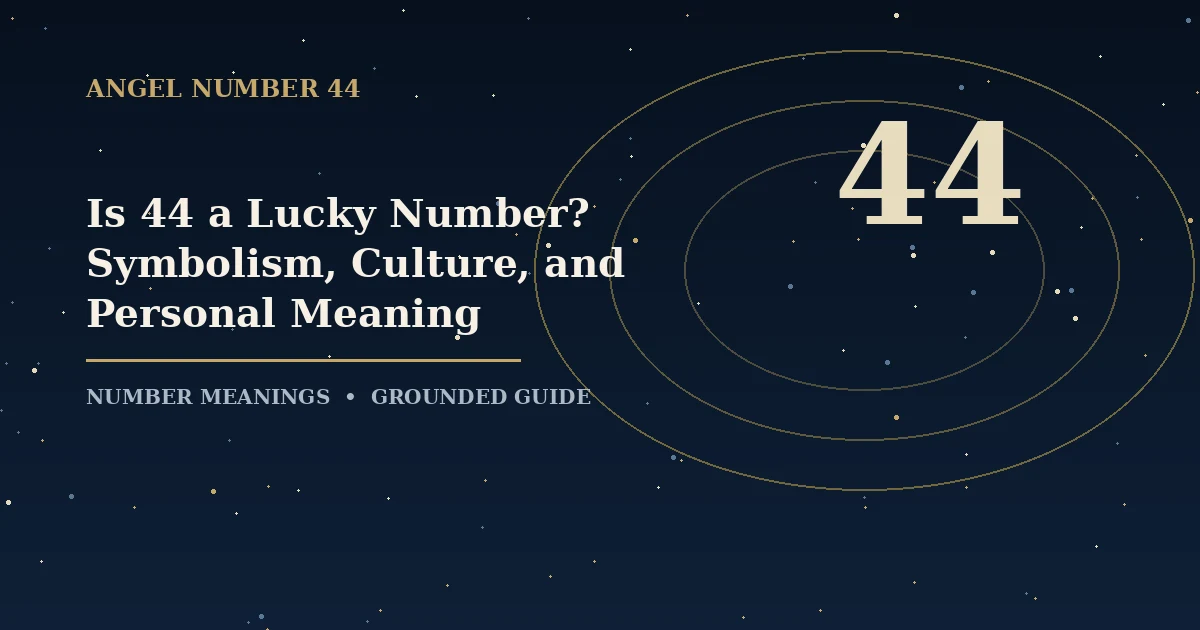 Is 44 a Lucky Number? Symbolism, Culture, and Personal Meaning