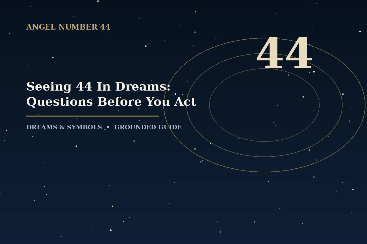 Illustrated guide to angel number 44 meaning in dreams