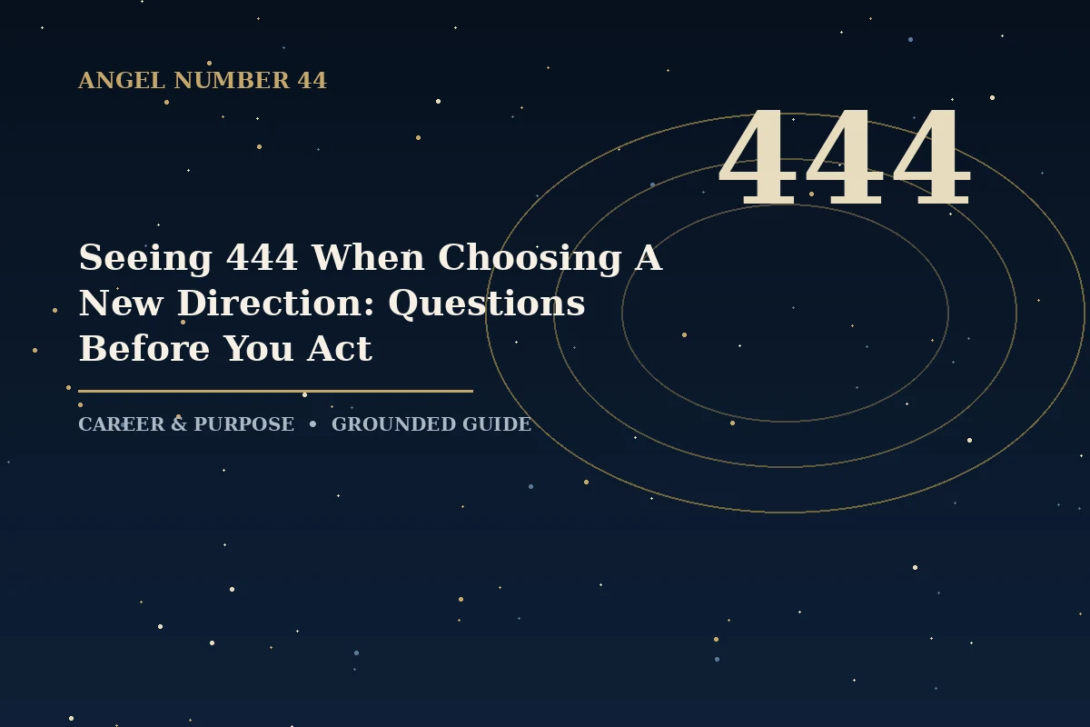 Illustrated guide to angel number 444 meaning when choosing a new direction