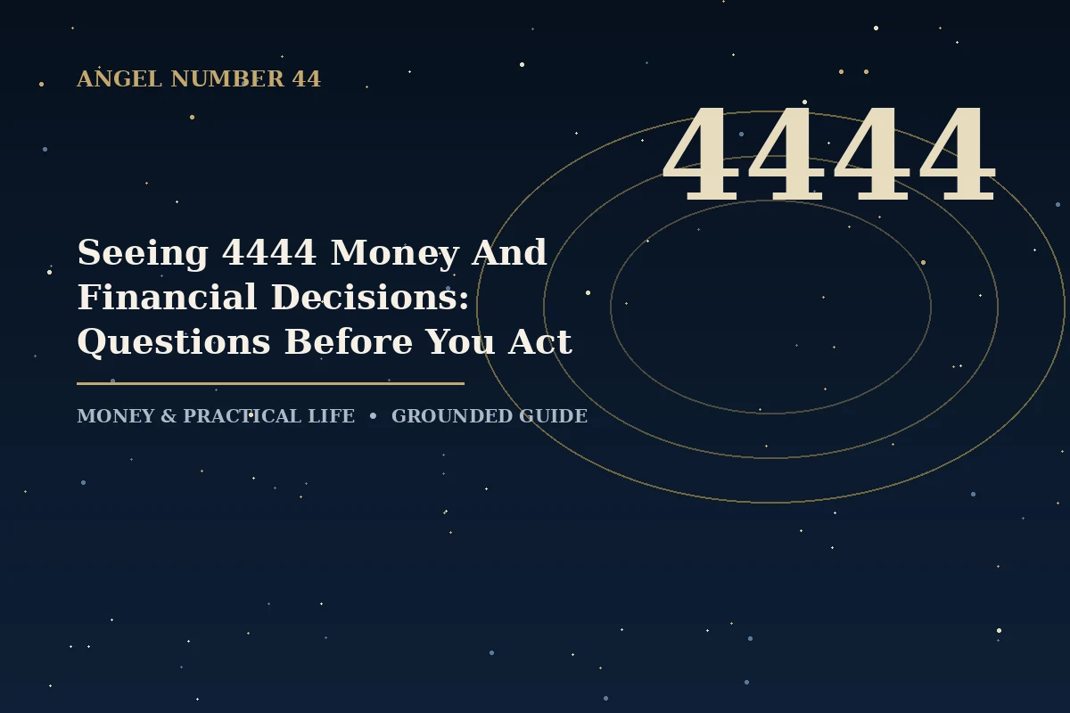 Illustrated guide to angel number 4444 meaning money and financial decisions