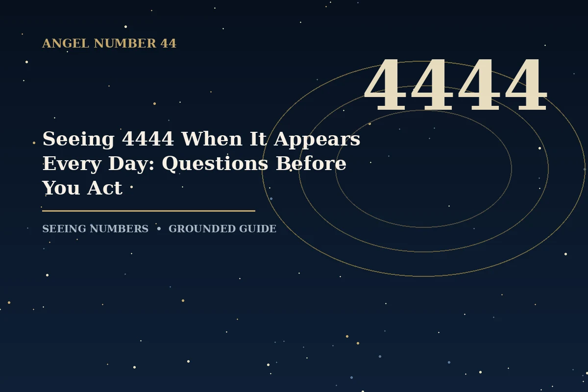 Illustrated guide to angel number 4444 meaning when it appears every day