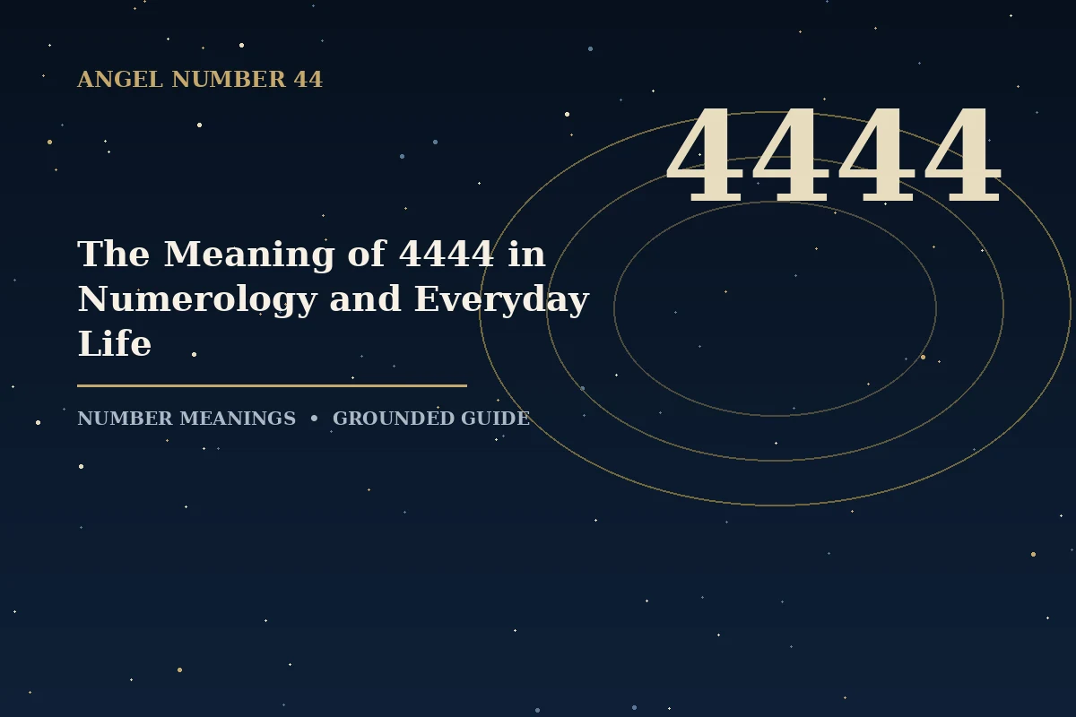 Illustrated guide to angel number 4444 meaning