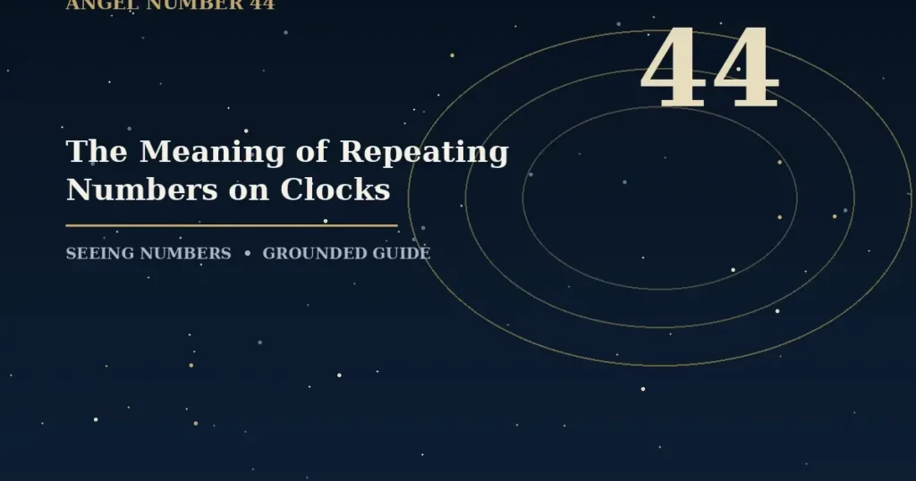 The Meaning of Repeating Numbers on Clocks