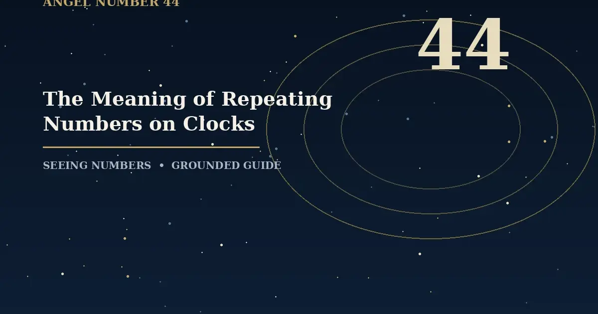 The Meaning of Repeating Numbers on Clocks