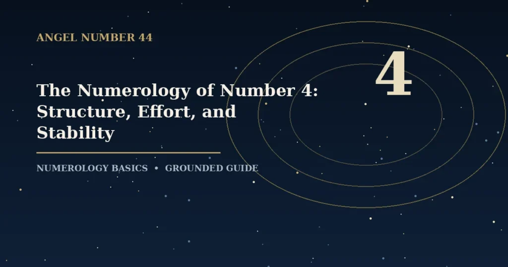 The Numerology of Number 4: Structure, Effort, and Stability