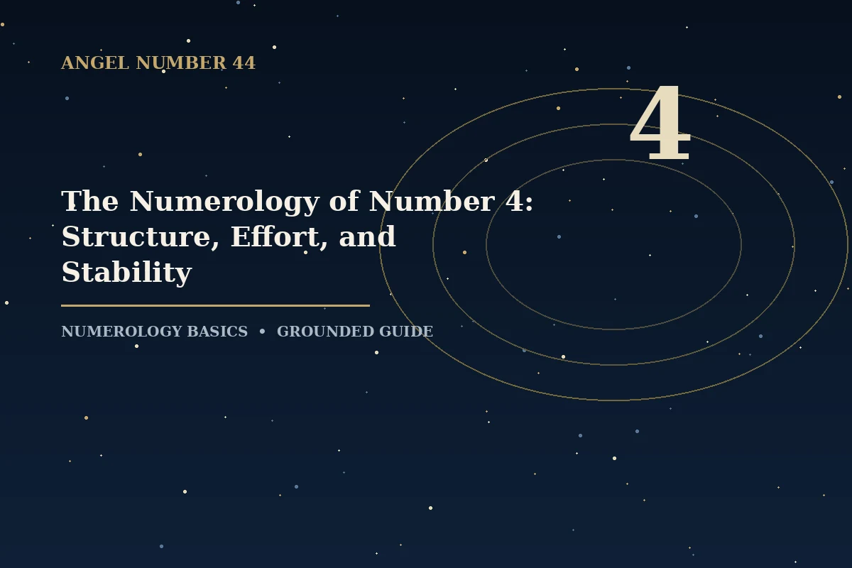 Illustrated guide to number 4 numerology