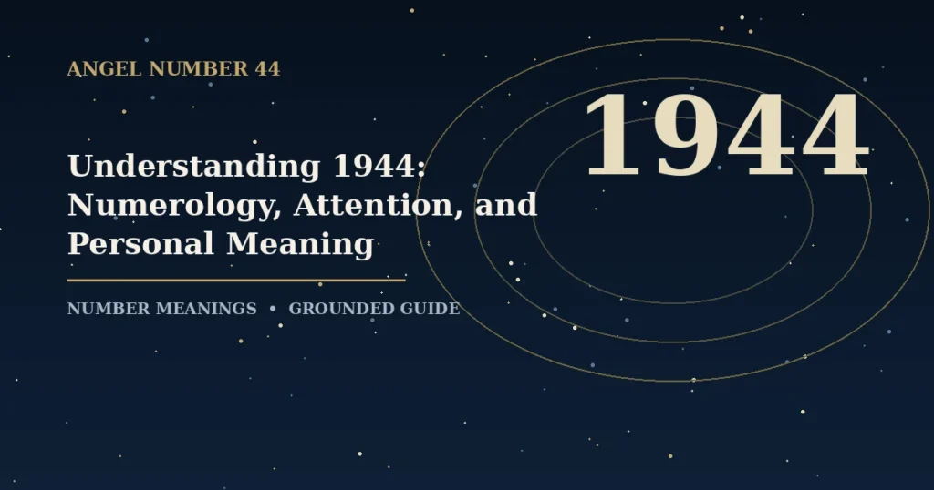 Understanding 1944: Numerology, Attention, and Personal Meaning