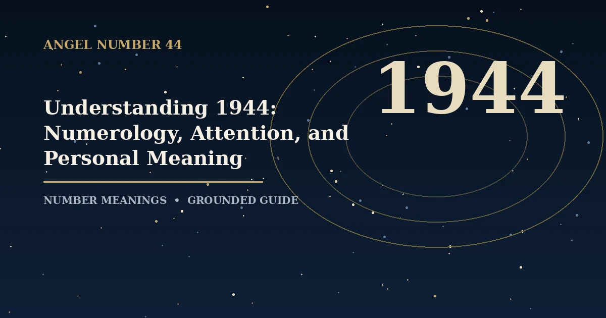 Understanding 1944: Numerology, Attention, and Personal Meaning