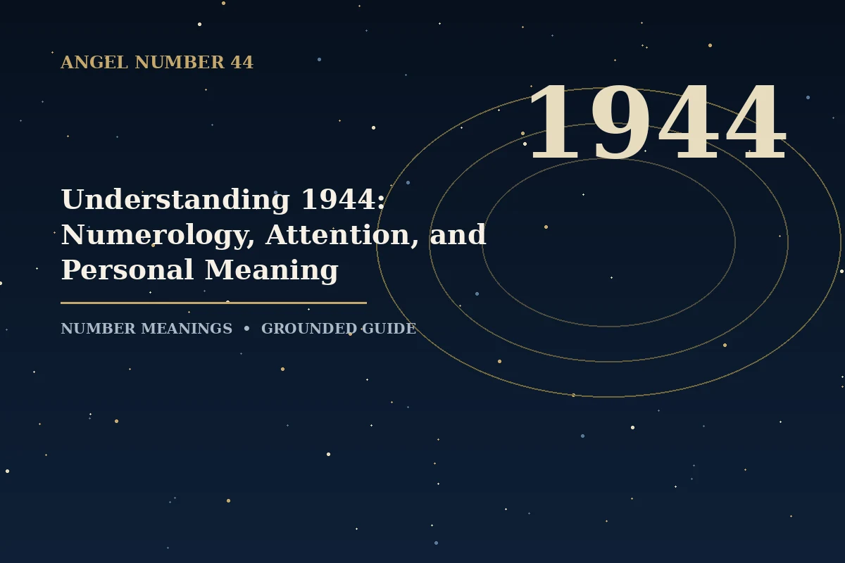Illustrated guide to angel number 1944 meaning