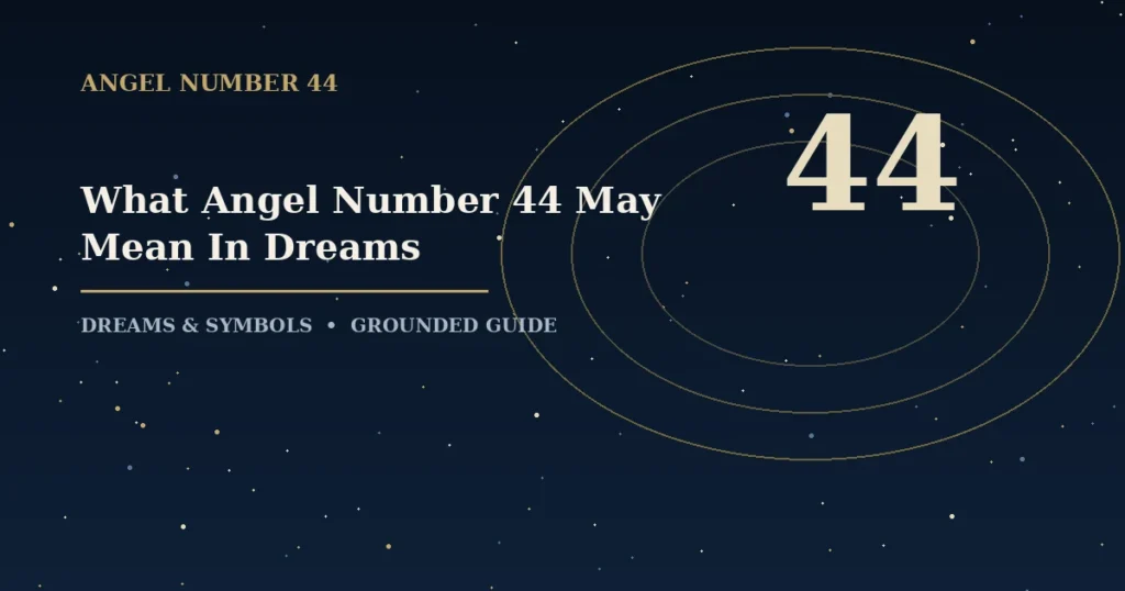 What Angel Number 44 May Mean In Dreams