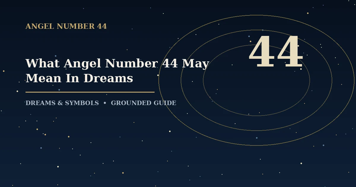 What Angel Number 44 May Mean In Dreams