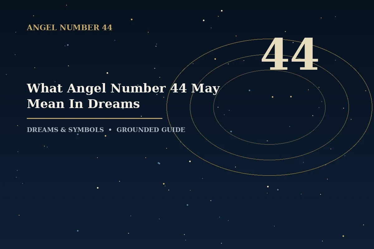 Illustrated guide to angel number 44 meaning in dreams