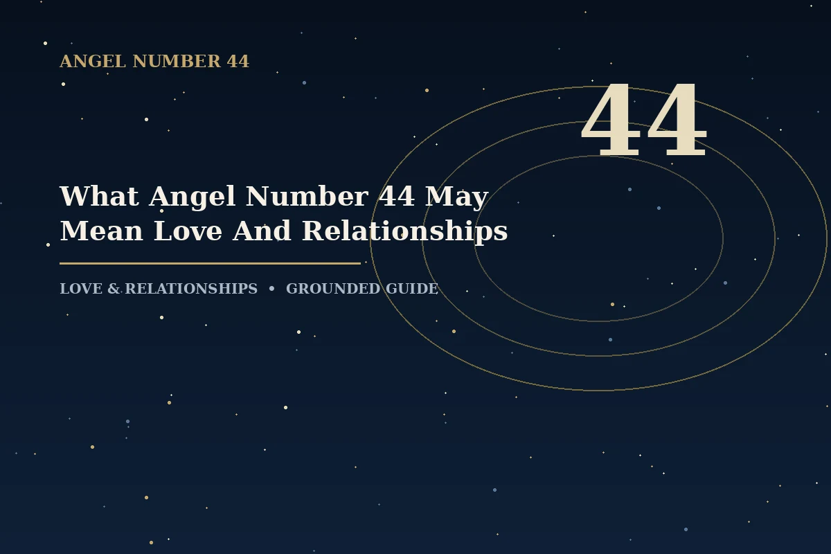 Illustrated guide to angel number 44 meaning love and relationships