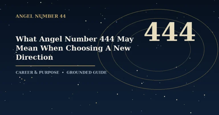 What Angel Number 444 May Mean When Choosing A New Direction
