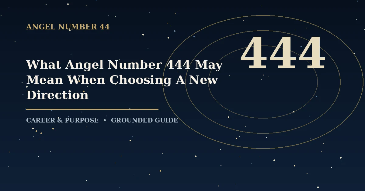 What Angel Number 444 May Mean When Choosing A New Direction