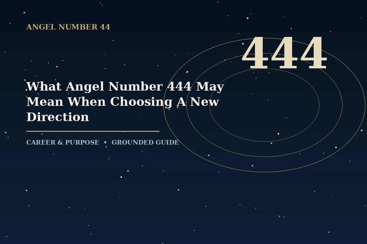 Illustrated guide to angel number 444 meaning when choosing a new direction