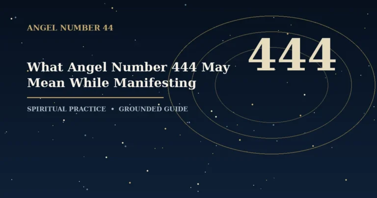 What Angel Number 444 May Mean While Manifesting