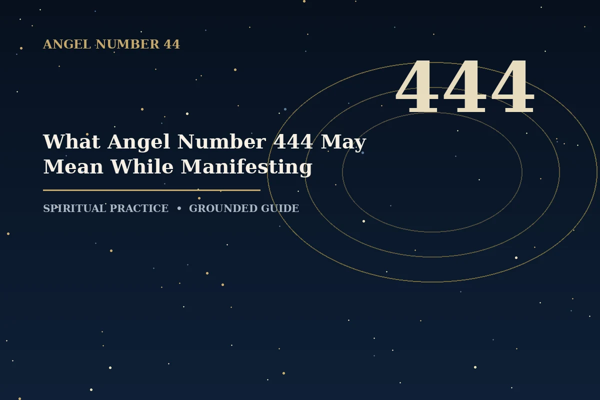 Illustrated guide to angel number 444 meaning while manifesting