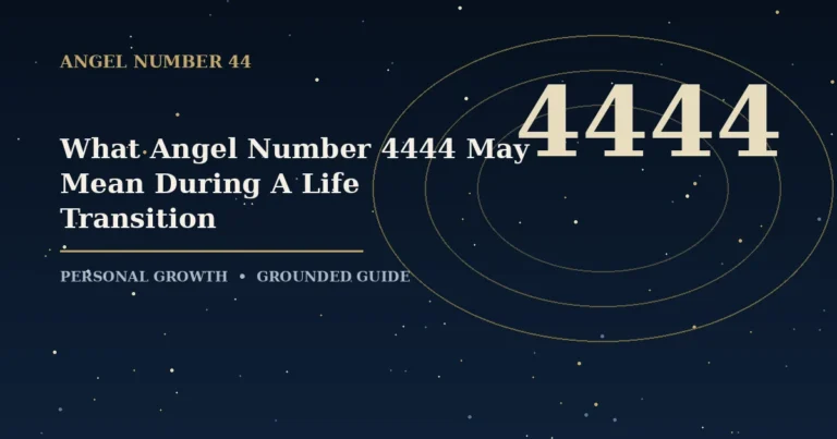 What Angel Number 4444 May Mean During A Life Transition