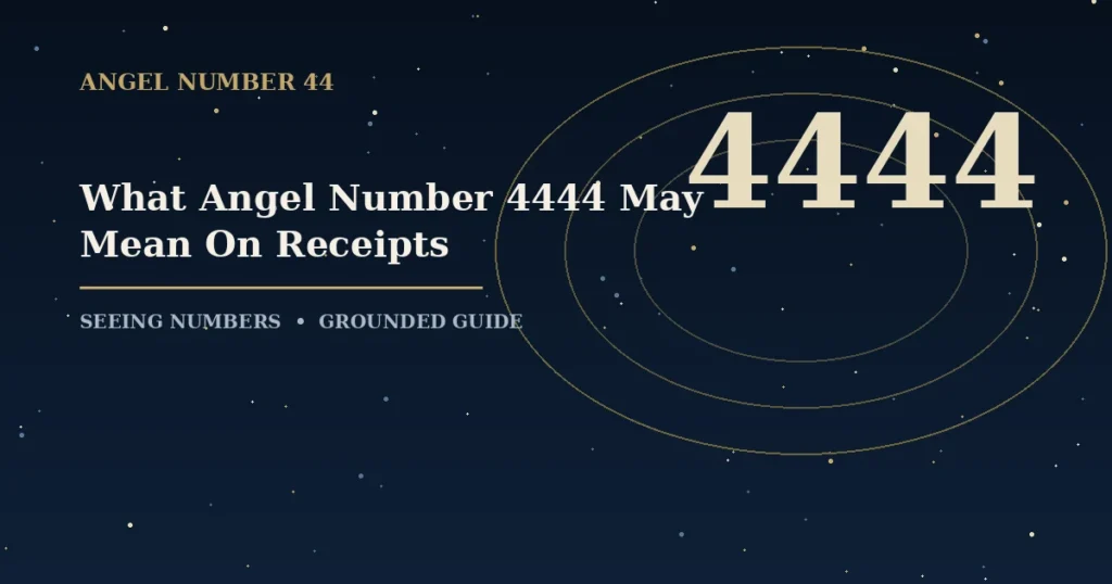 What Angel Number 4444 May Mean On Receipts