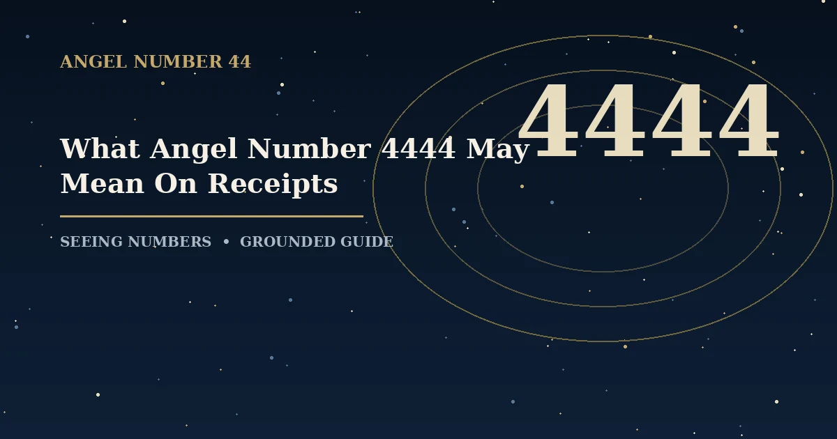 What Angel Number 4444 May Mean On Receipts