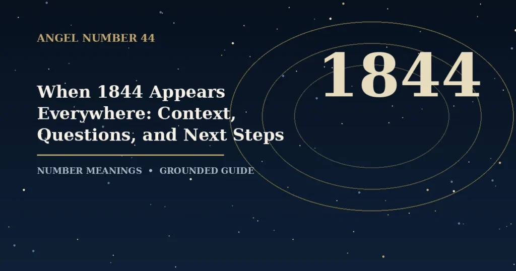 When 1844 Appears Everywhere: Context, Questions, and Next Steps