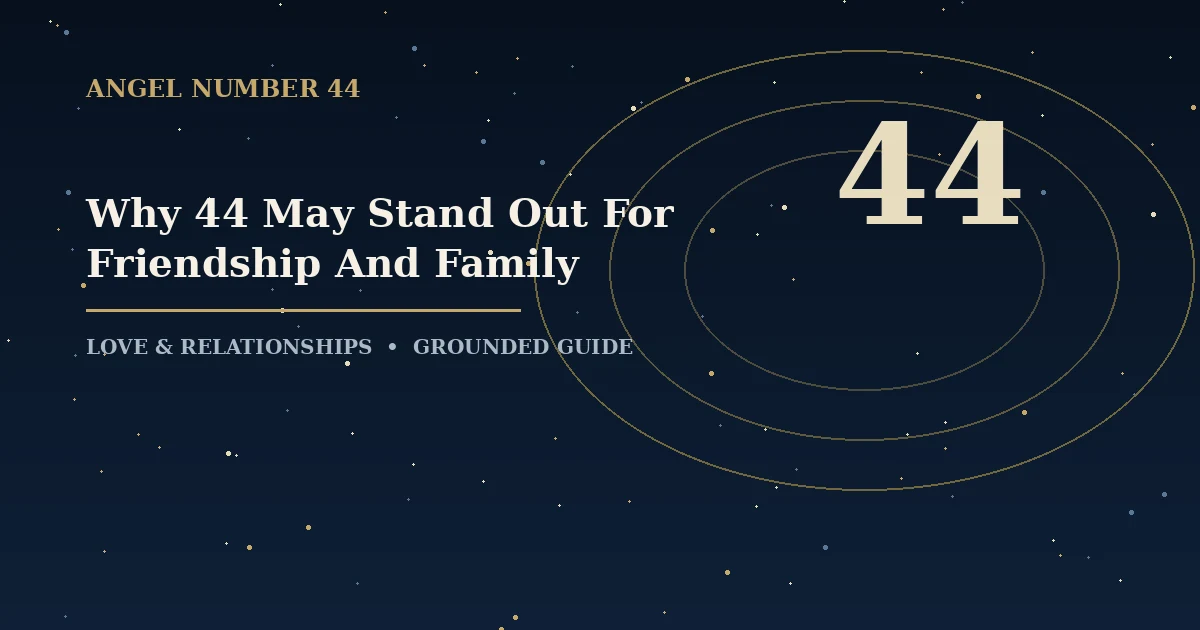 Why 44 May Stand Out For Friendship And Family