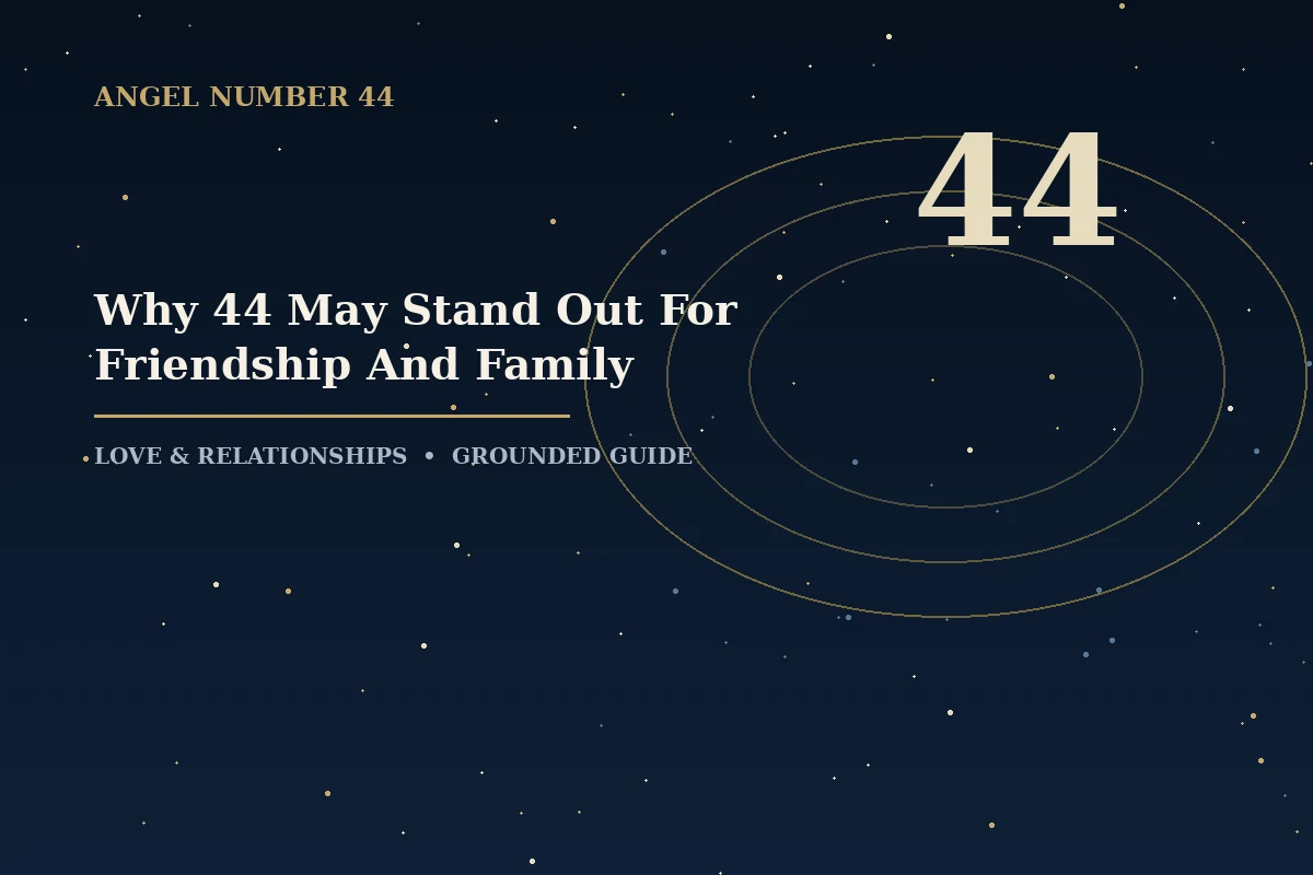 Illustrated guide to angel number 44 meaning for friendship and family