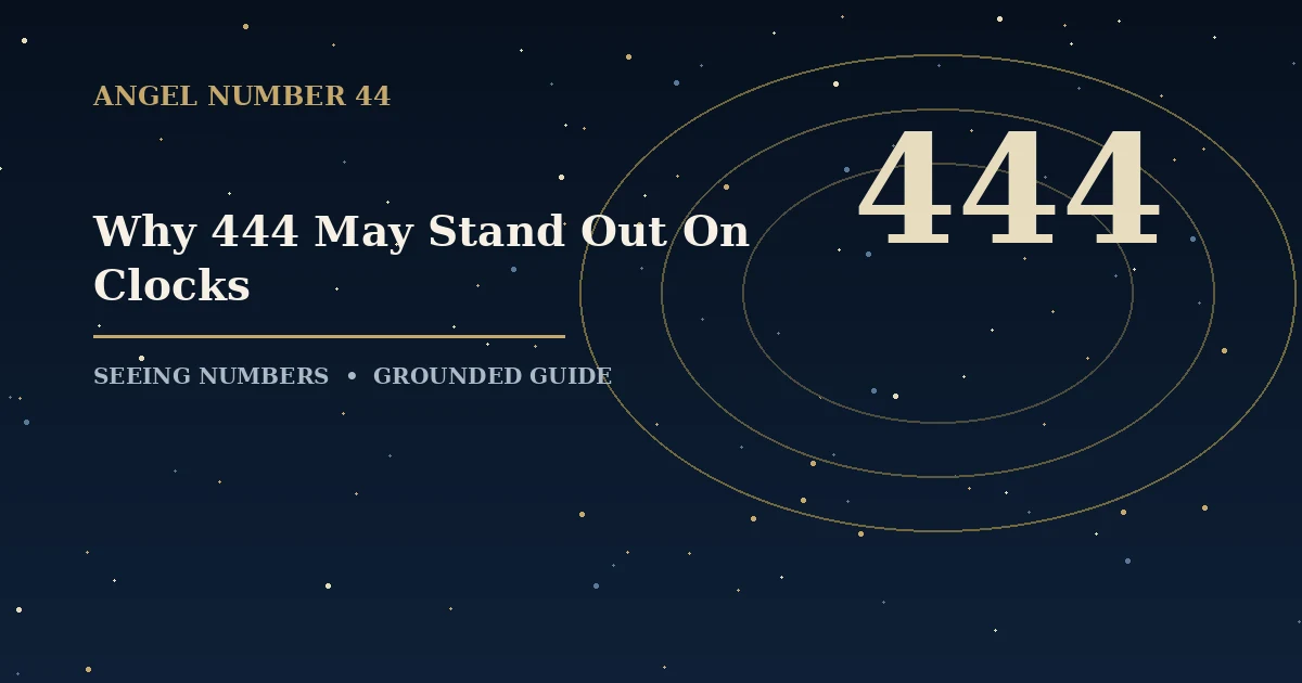Why 444 May Stand Out On Clocks