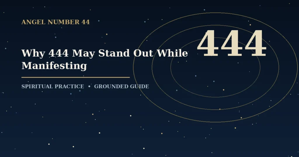Why 444 May Stand Out While Manifesting