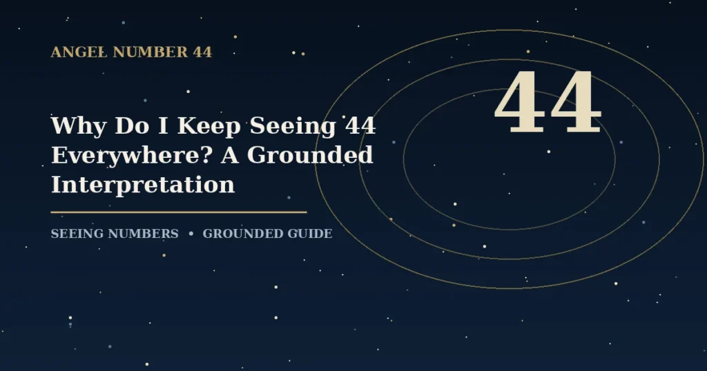 Why Do I Keep Seeing 44 Everywhere? A Grounded Interpretation